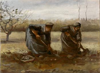 Two Peasant Women Digging Potatoes